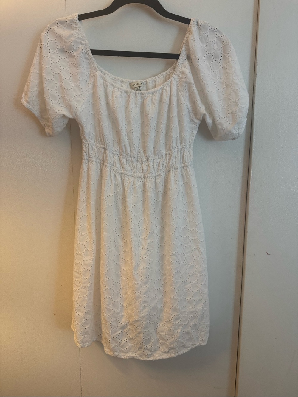 White eyelet dress - small